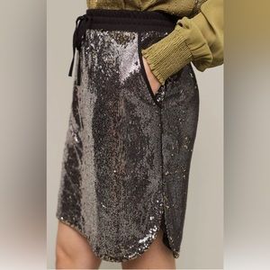 Harlyn for Anthropologie Gorgeous Sequin party cozy skirt